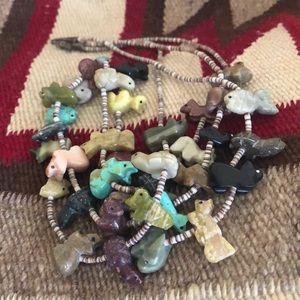 Native American Heishe and Fetish necklace.